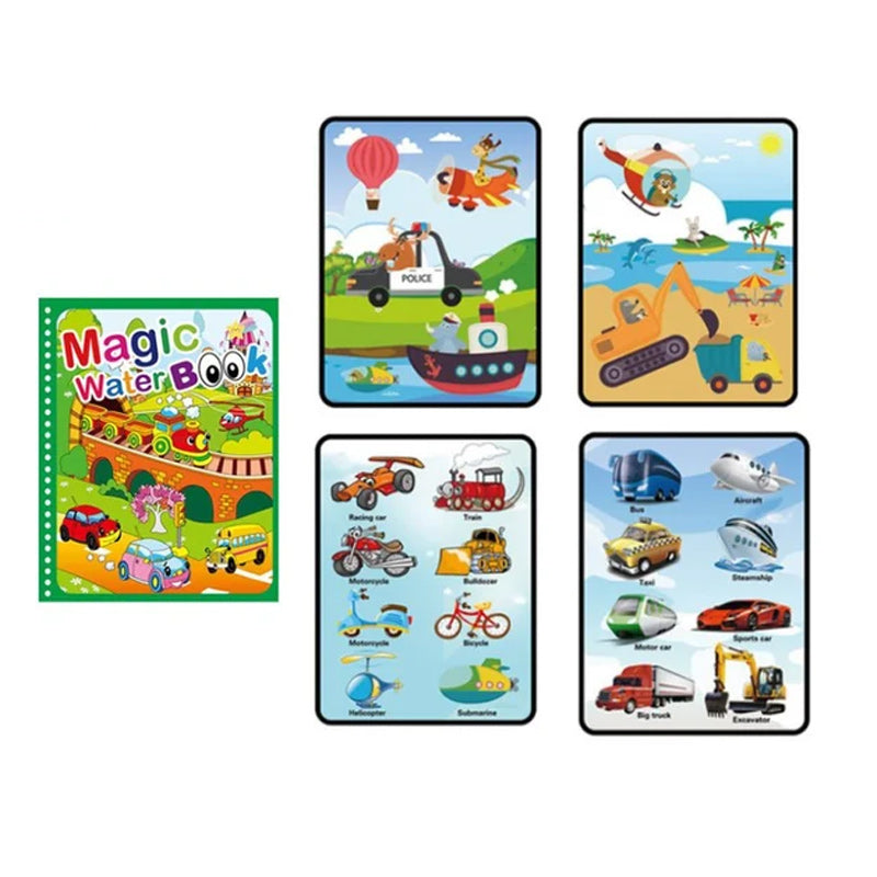 Libro da colorare sull'acqua magica