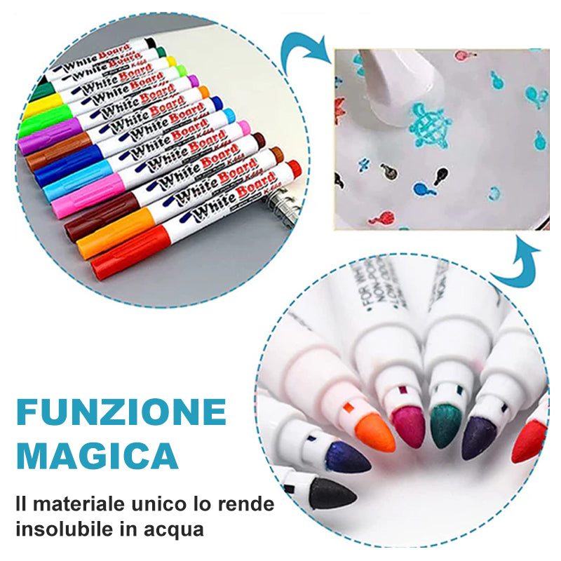 Disegni galleggianti con penna magica