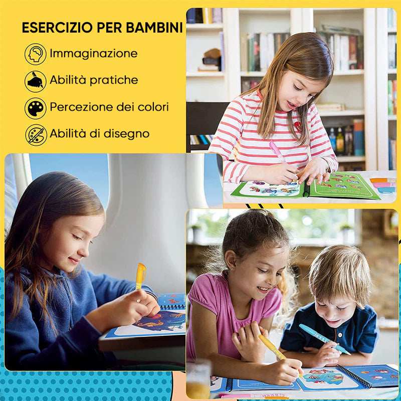 Libro da colorare sull'acqua magica