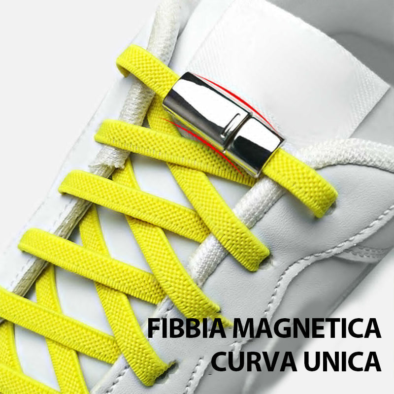 Fibbia magnetica in metallo per lacci pigri