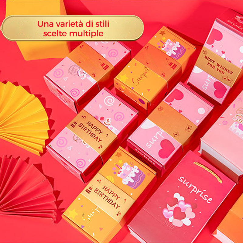 Confezione regalo con scatola a sorpresa