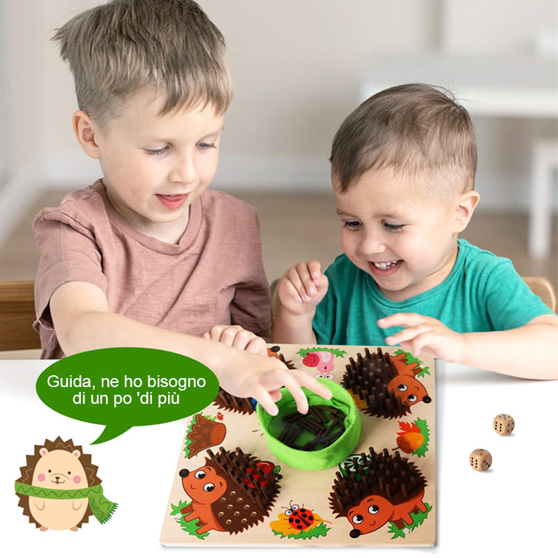 Hedgehog Contendo i giocattoli di apprendimento precoce