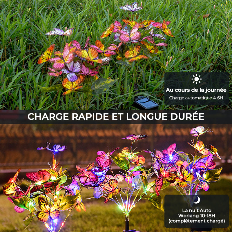 Luci da giardino a farfalla solare