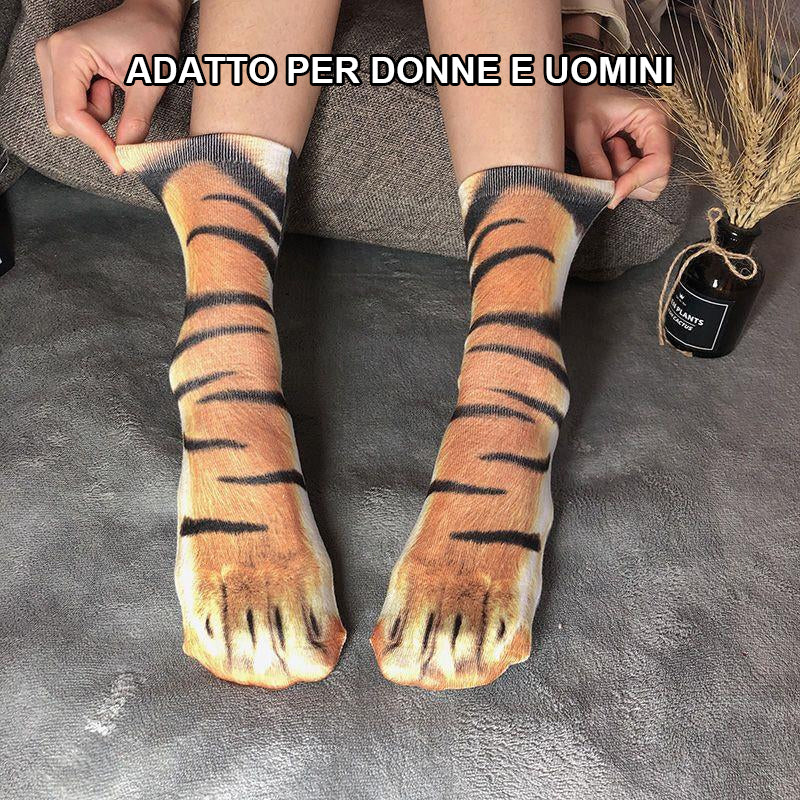Calzini con zampe di animali con stampa 3D