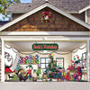 Ornamento della porta del garage con neve