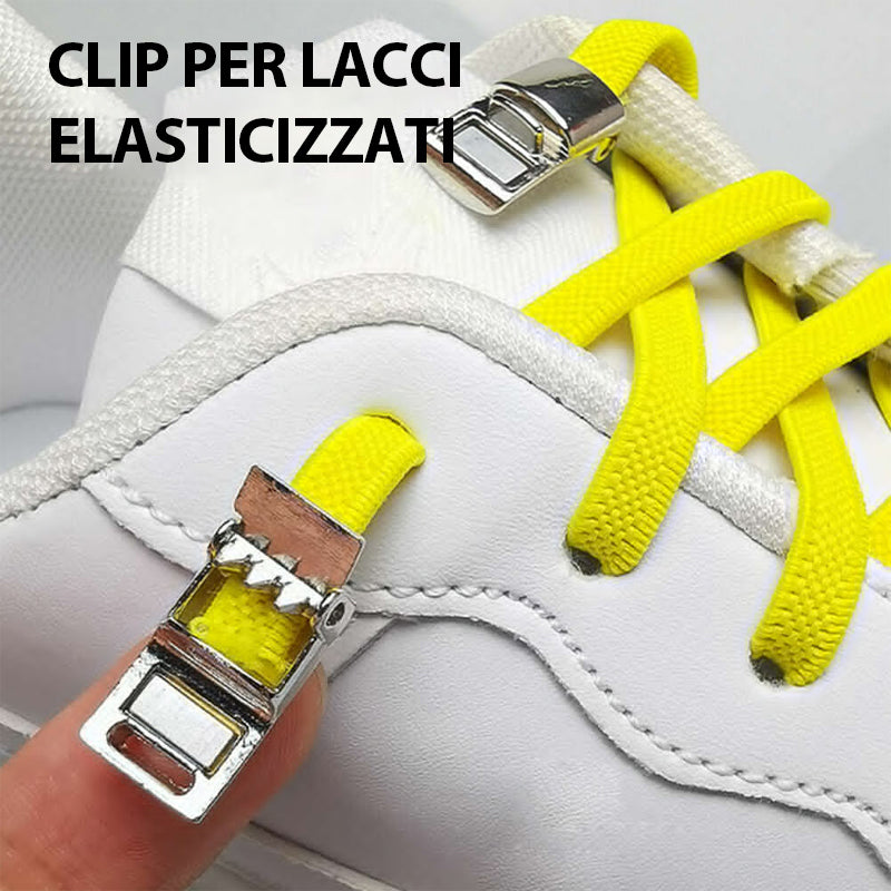 Fibbia magnetica in metallo per lacci pigri