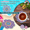 🌸Sottobicchieri con diamanti Sottobicchieri con pittura con diamanti (Mandala)