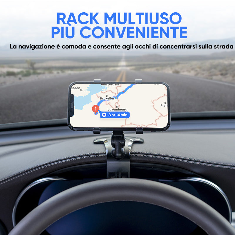 Supporto universale per telefono da cruscotto dell'auto