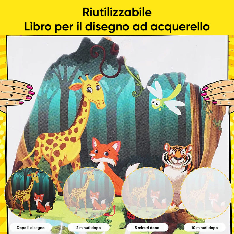 Libro da colorare sull'acqua magica