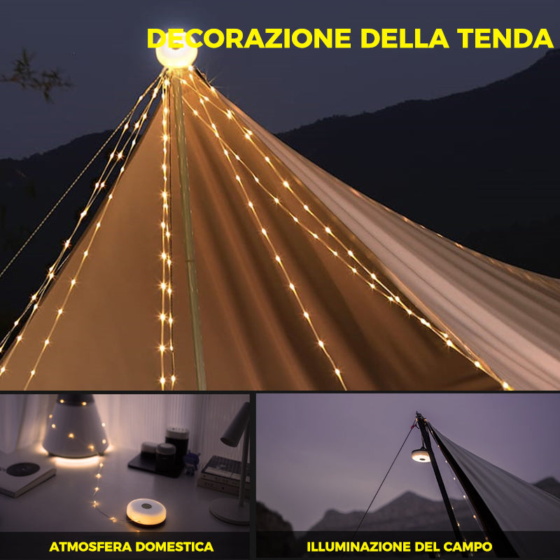 🌈✨Luce da campeggio portatile multifunzionale💐🎶