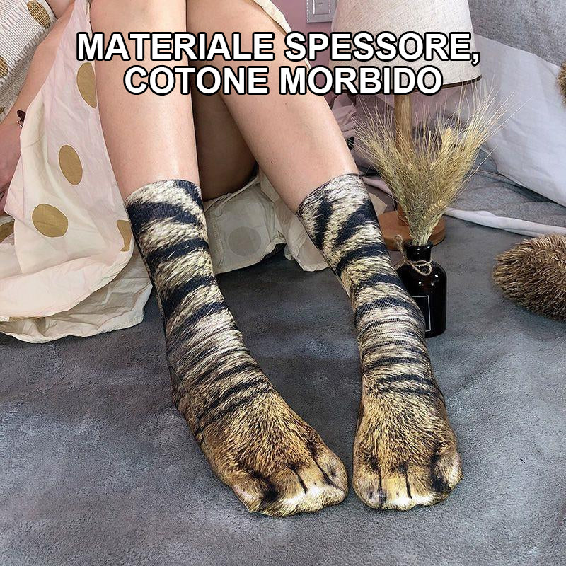Calzini con zampe di animali con stampa 3D