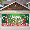 Ornamento della porta del garage con neve