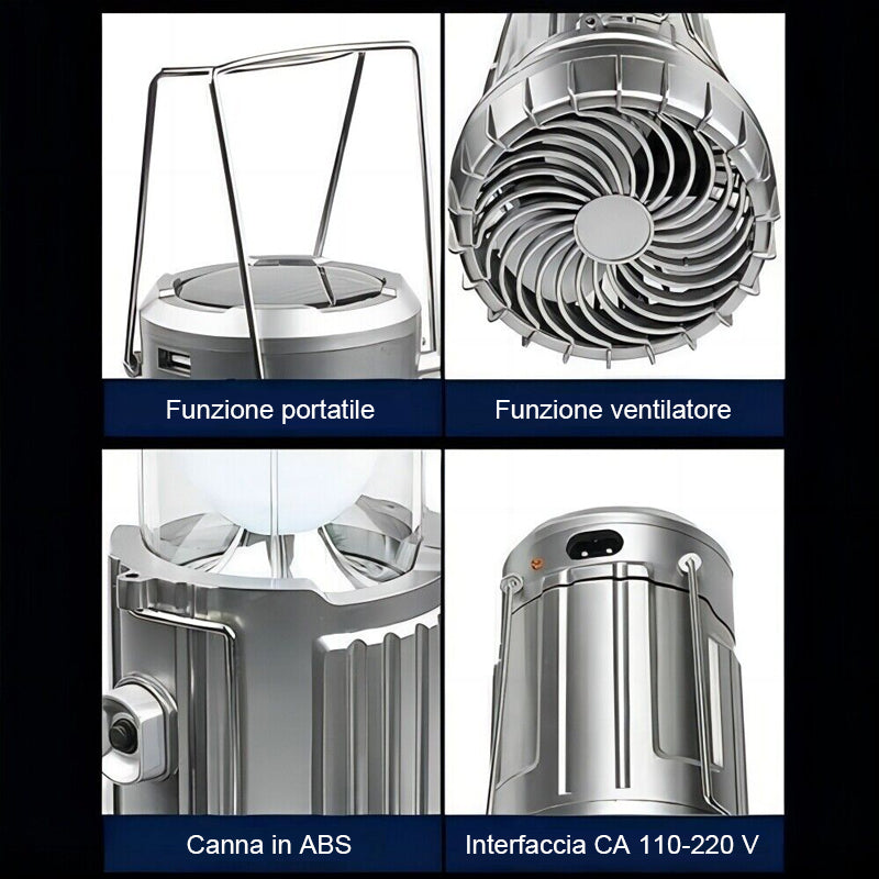 🎐Luce del ventilatore solare
