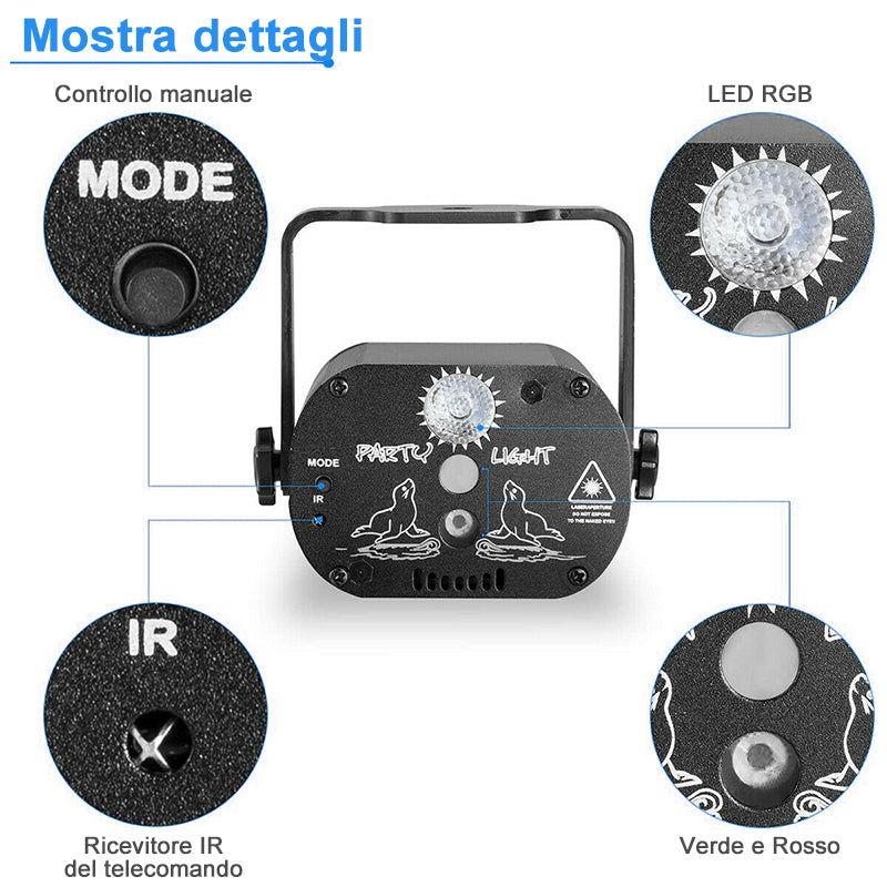✨Luce laser da palcoscenico a LED
