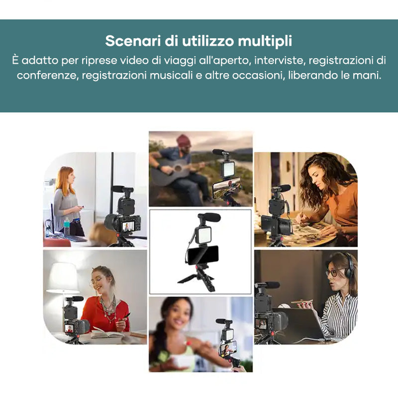 Faretto con kit microfono