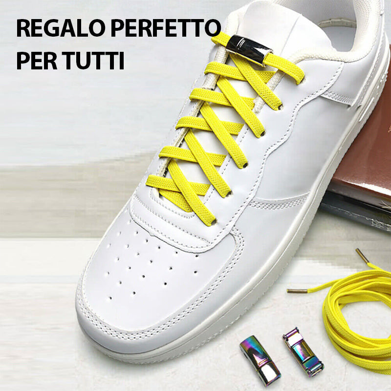 Fibbia magnetica in metallo per lacci pigri