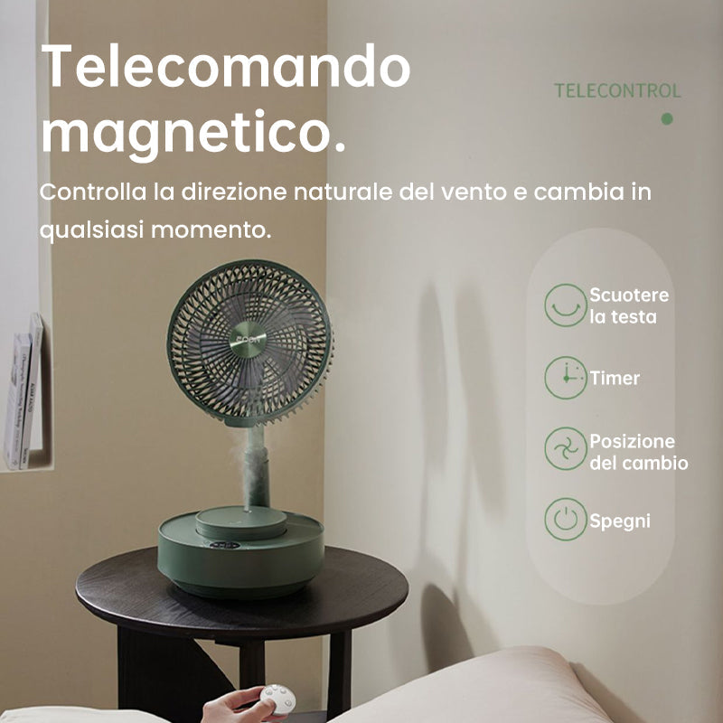 Ventilatore pieghevole telescopico
