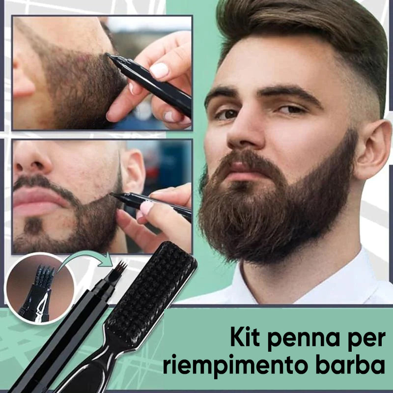 Kit penna per riempimento barba