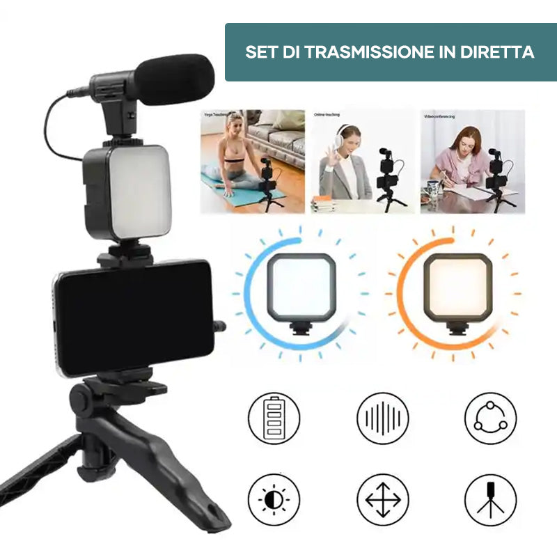 Faretto con kit microfono