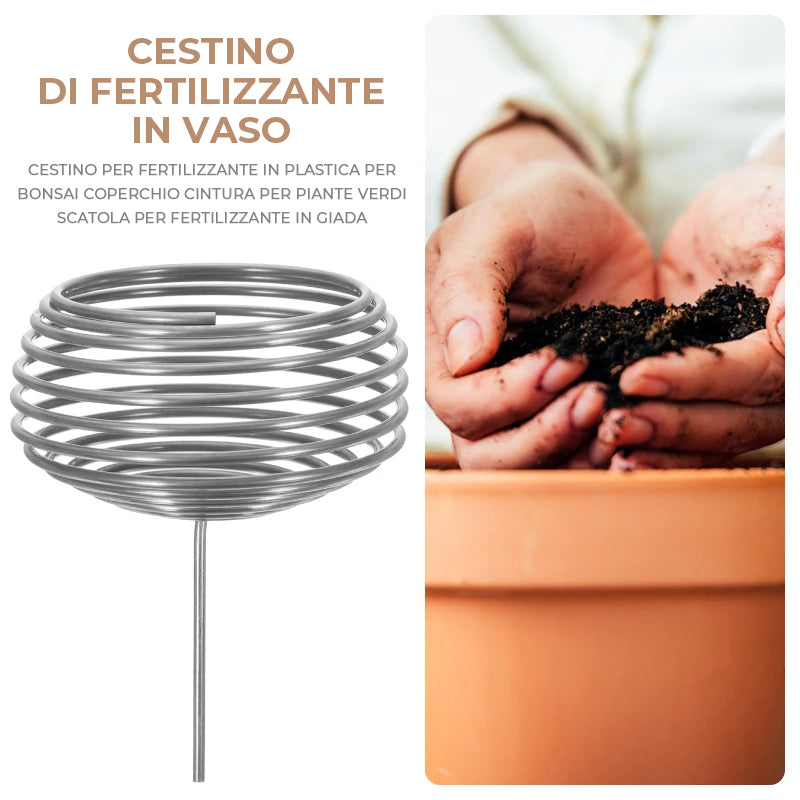 Contenitore per fertilizzante in acciaio inossidabile