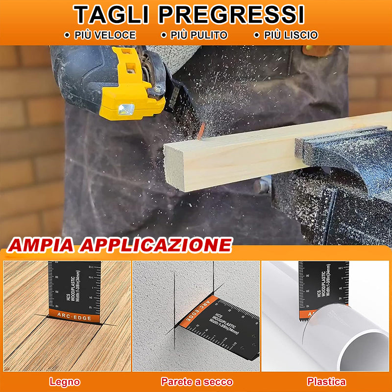 Lame per utensili oscillanti con bordo curvo (20 PCS)