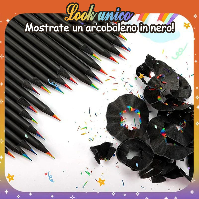 Divertenti matite colorate con gradiente arcobaleno (12 pezzi)