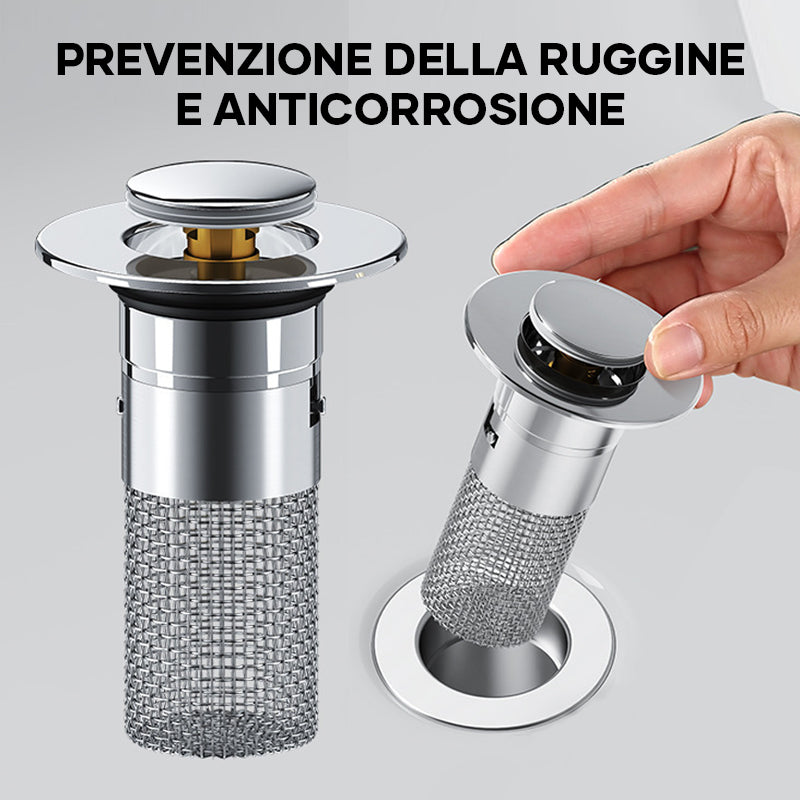 Filtro per scarico a pavimento in acciaio inox