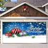 Ornamento della porta del garage con neve