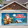 Ornamento della porta del garage con neve