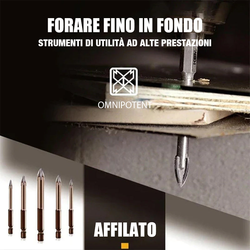 🔥 Punte triangolari con codolo esagonale in lega (5 pezzi)