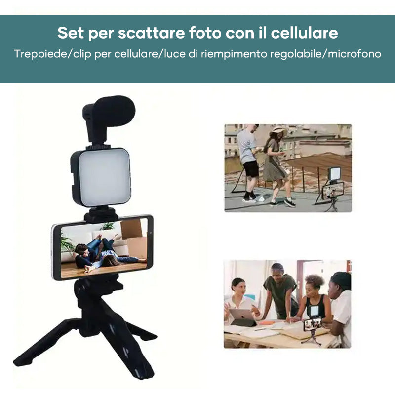 Faretto con kit microfono