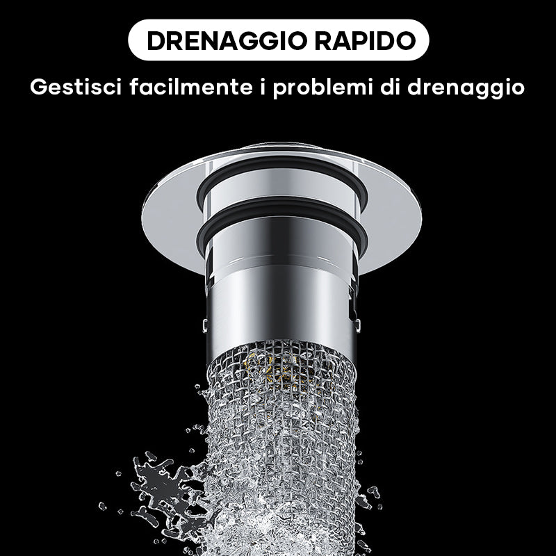 Filtro per scarico a pavimento in acciaio inox