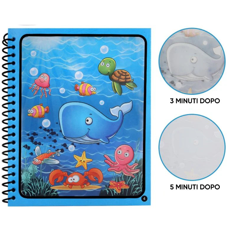 Libro da colorare sull'acqua magica