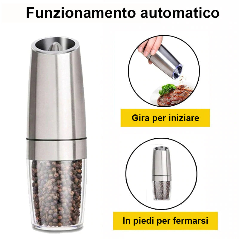 🧂Macina sale e pepe a induzione elettrica automatica a gravità