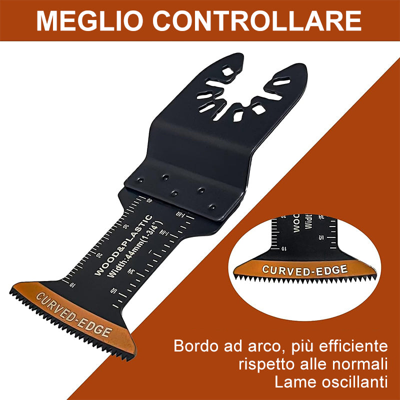 Lame per utensili oscillanti con bordo curvo (20 PCS)