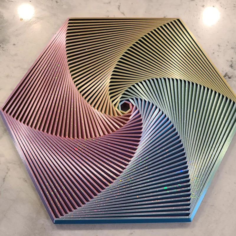 Esagono frattale di Fidget stampato in 3D