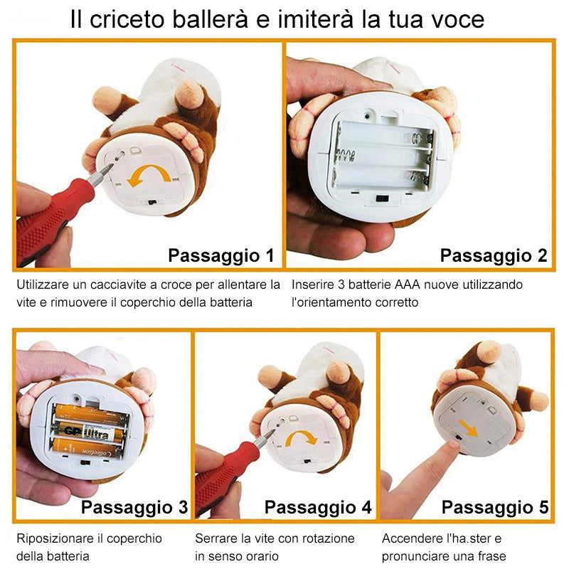 🐹Giocattoli di peluche ripieni di criceto parlante
