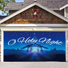 Ornamento della porta del garage con neve