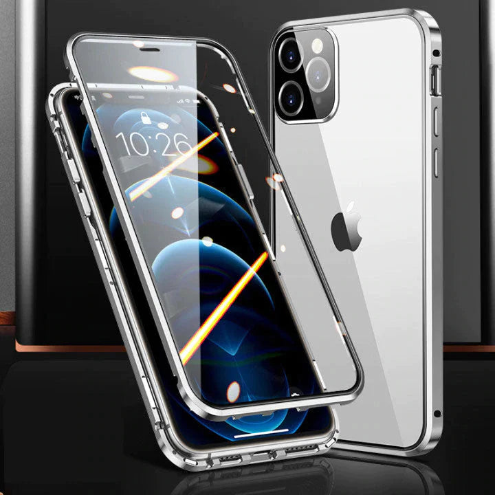 Custodia magnetica per iPhone Vetro temperato a doppio lato