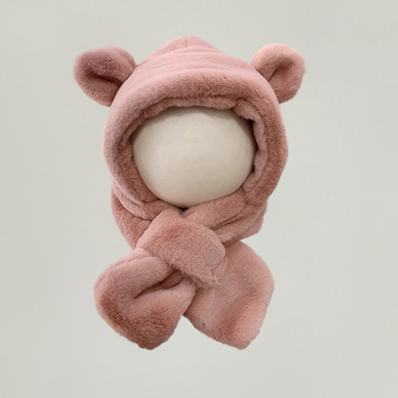 Cappello integrato con sciarpa per bebè