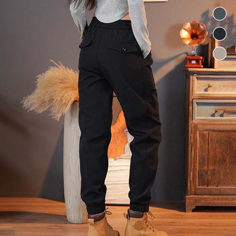 Pantaloni cargo casual con tasche multiple