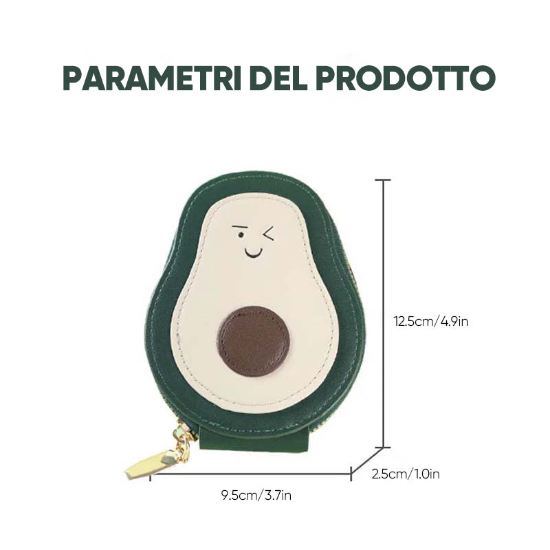 Portacarte multiuso a forma di avocado