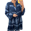 Abito babydoll abbottonato con scollo a V
