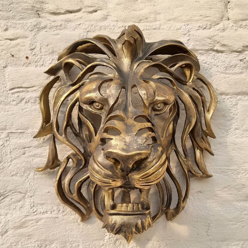 🦁Testa di leone da parete art