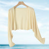 Cardigan estivo in lino senza bottoni