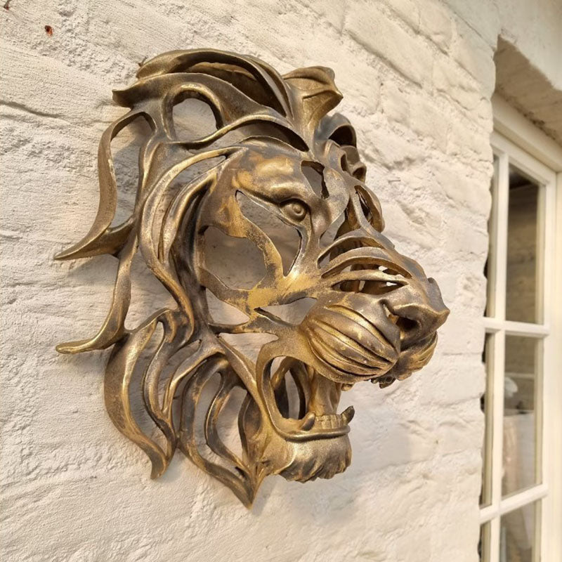 🦁Testa di leone da parete art