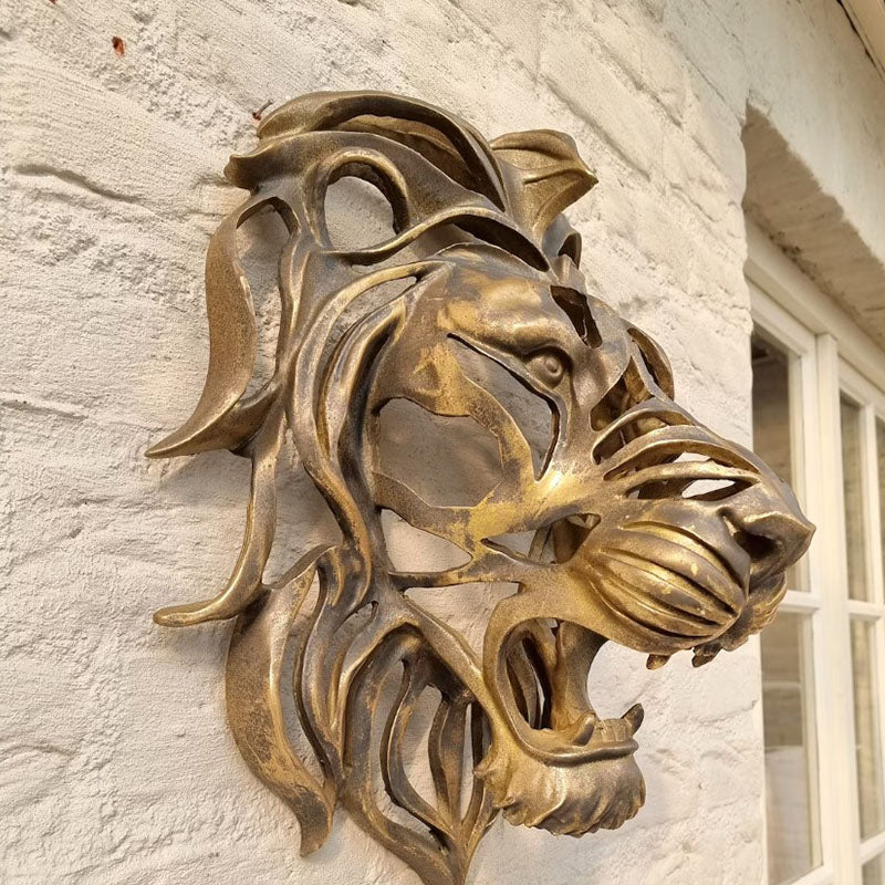 🦁Testa di leone da parete art
