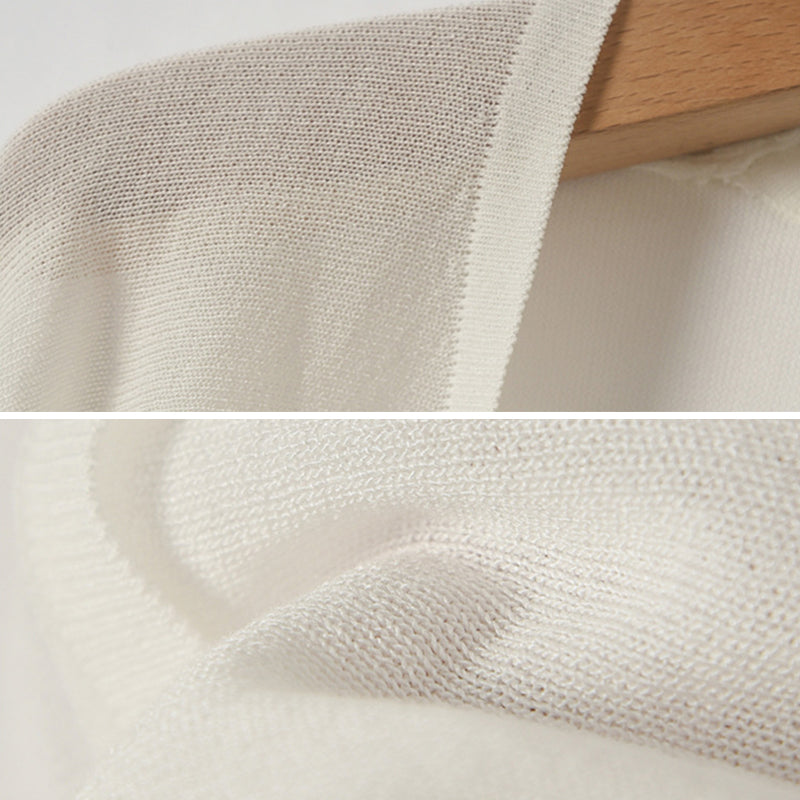 Cardigan estivo in lino senza bottoni