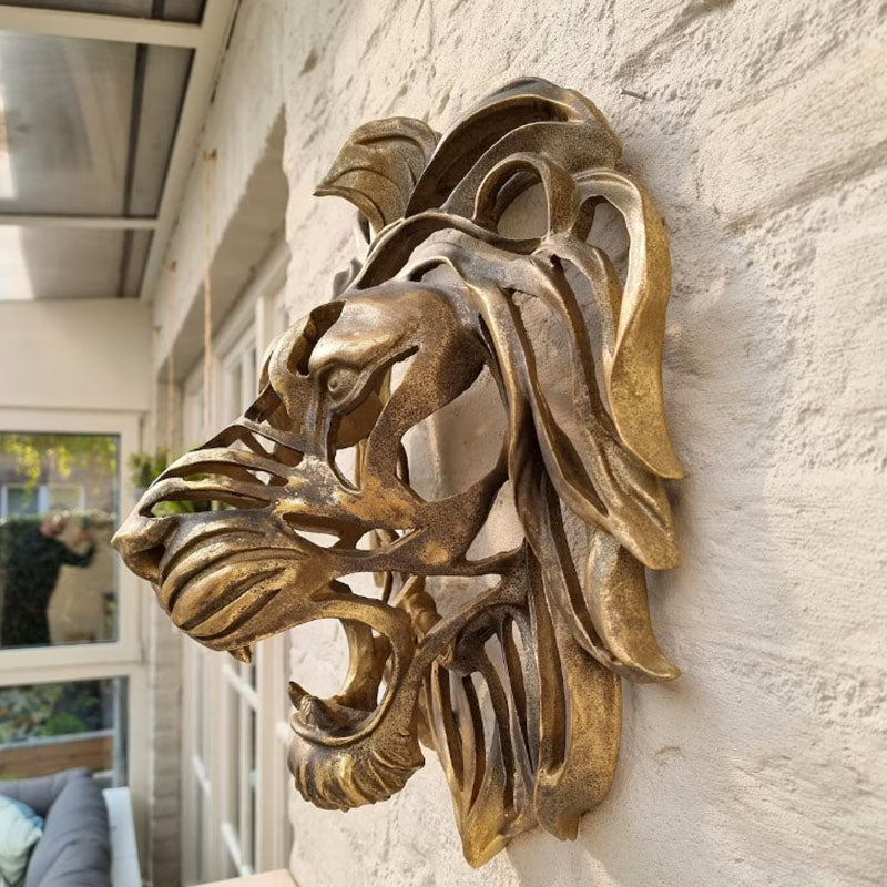 🦁Testa di leone da parete art