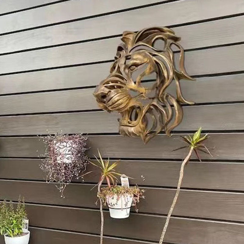 🦁Testa di leone da parete art